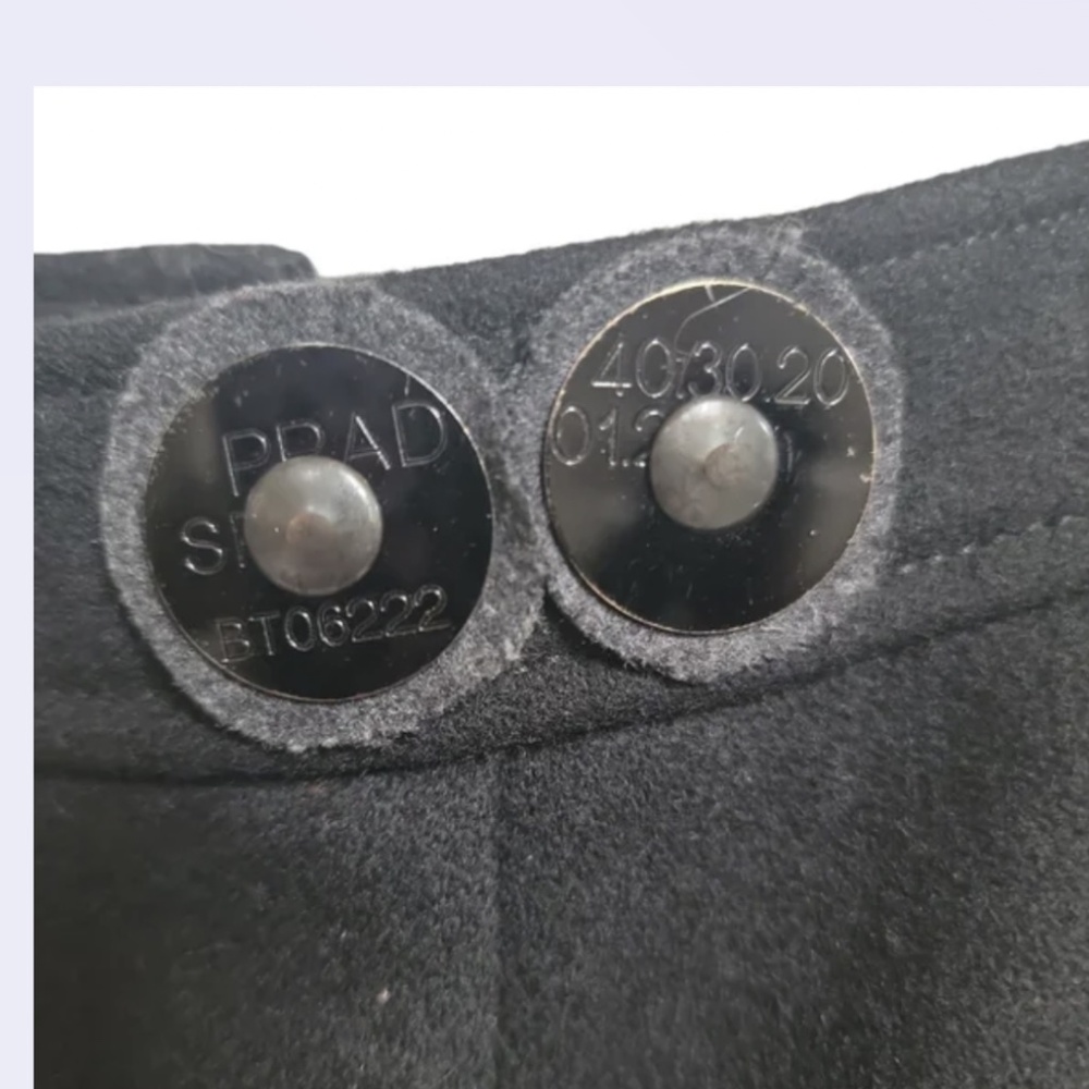 Prada Asymmetric Button Front Virgin Wool Skirt I… - image 3